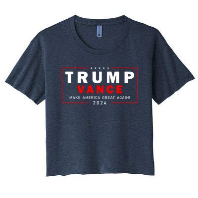 Trump Vance 2024 Make America Great Again Maga President Women's Crop Top Tee