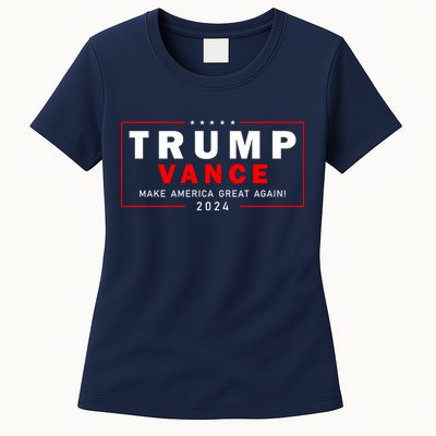 Trump Vance 2024 Make America Great Again Maga President Womens T-Shirt