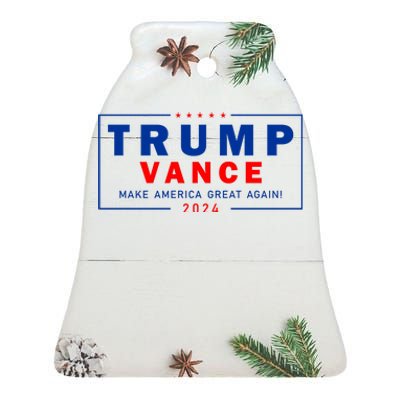 Trump Vance 2024 Make America Great Again Maga President Ceramic Bell Ornament