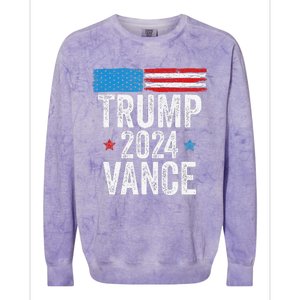 Trump Vance 2024 Donald Trump Jd Vance 2024 Pro Trump 2024 Colorblast Crewneck Sweatshirt