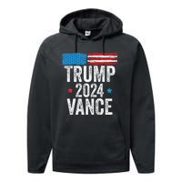 Trump Vance 2024 Donald Trump Jd Vance 2024 Pro Trump 2024 Performance Fleece Hoodie