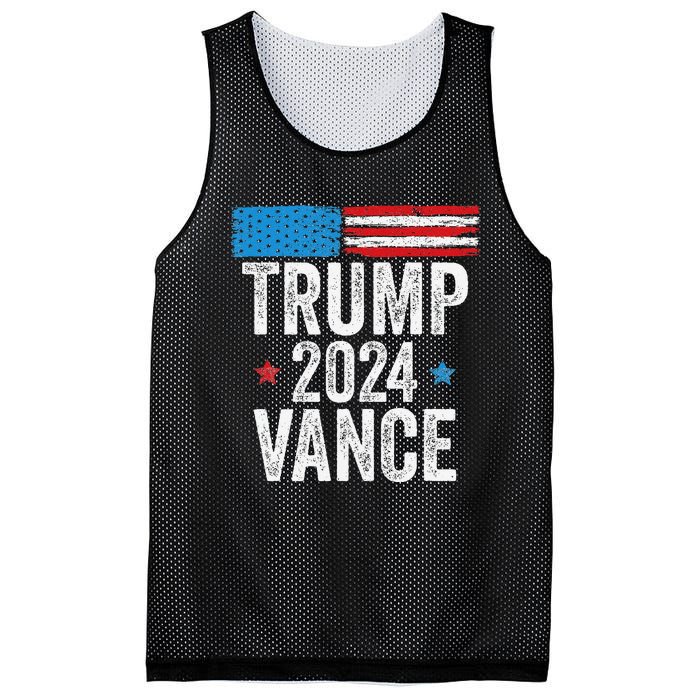 Trump Vance 2024 Donald Trump Jd Vance 2024 Pro Trump 2024 Mesh Reversible Basketball Jersey Tank