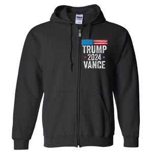 Trump Vance 2024 Donald Trump Jd Vance 2024 Pro Trump 2024 Full Zip Hoodie