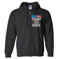 Trump Vance 2024 Donald Trump Jd Vance 2024 Pro Trump 2024 Full Zip Hoodie