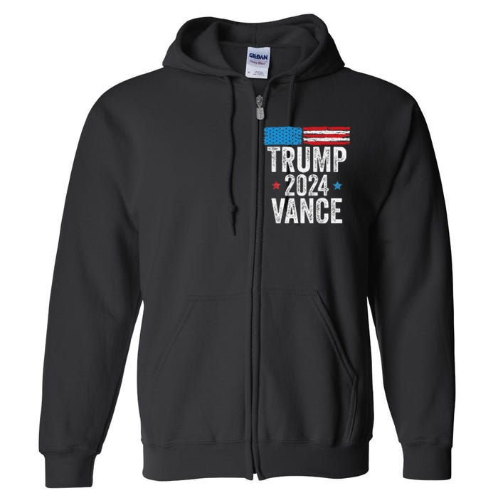 Trump Vance 2024 Donald Trump Jd Vance 2024 Pro Trump 2024 Full Zip Hoodie