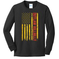 Trump Vance 2024 Donald Trump J.D. Vance Outlaw Hillbilly Kids Long Sleeve Shirt