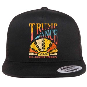 Trump Vance 2024 President Vote For A Brighter Tomorrow Flat Bill Trucker Hat