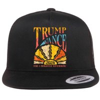 Trump Vance 2024 President Vote For A Brighter Tomorrow Flat Bill Trucker Hat