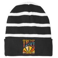 Trump Vance 2024 President Vote For A Brighter Tomorrow Striped Beanie with Solid Band