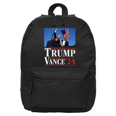 Trump Vance 2024 Donald Trump Shot Usa Election Rally 16 in Basic Backpack