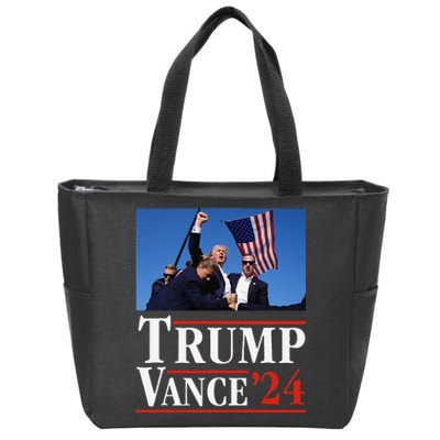 Trump Vance 2024 Donald Trump Shot Usa Election Rally Zip Tote Bag