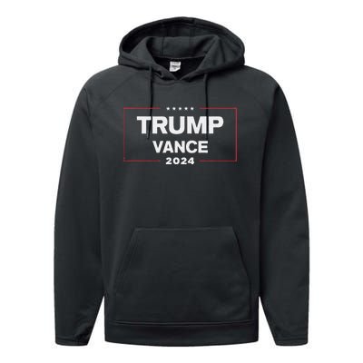 Trump Vance 2024 For President Vp Election Campaign Pocket Performance Fleece Hoodie