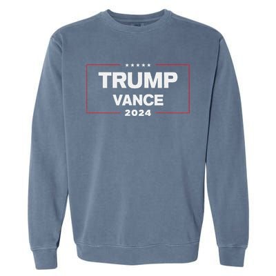 Trump Vance 2024 For President Vp Election Campaign Pocket Garment-Dyed Sweatshirt