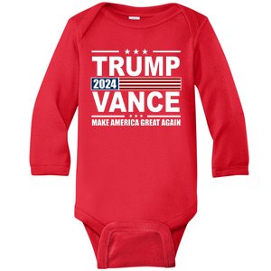 Trump Vance 2024 Make America Great Again Baby Long Sleeve Bodysuit