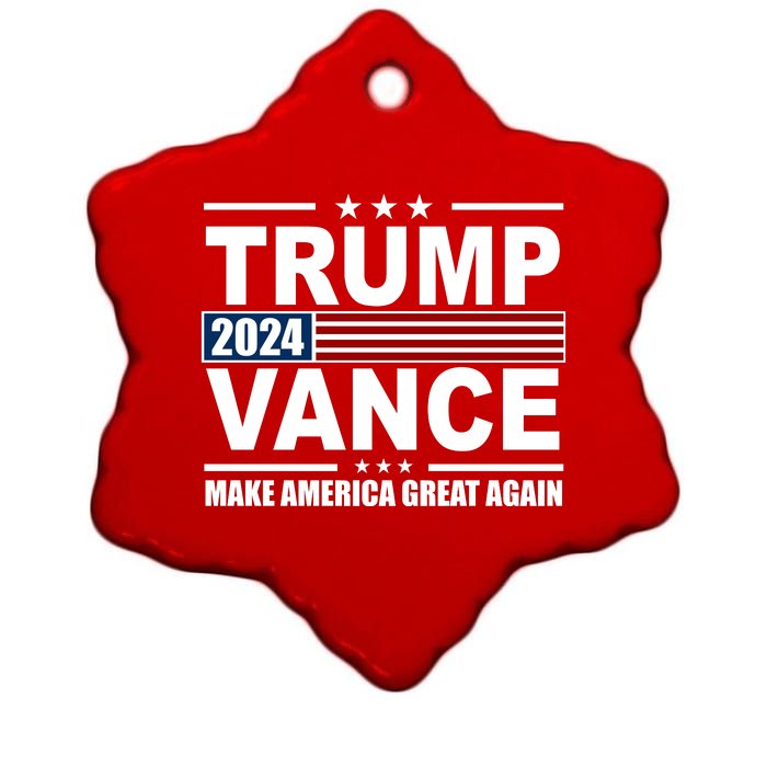 Trump Vance 2024 Make America Great Again Ceramic Star Ornament