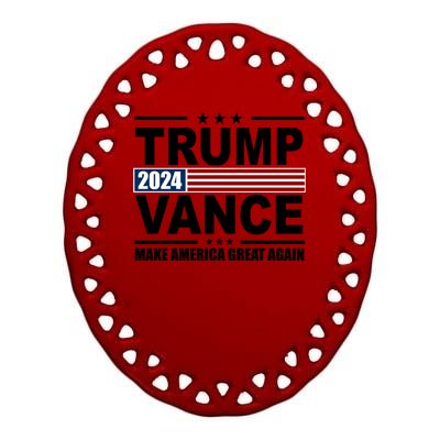 Trump Vance 2024 Make America Great Again Ceramic Oval Ornament