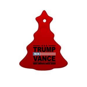 Trump Vance 2024 Make America Great Again Ceramic Tree Ornament