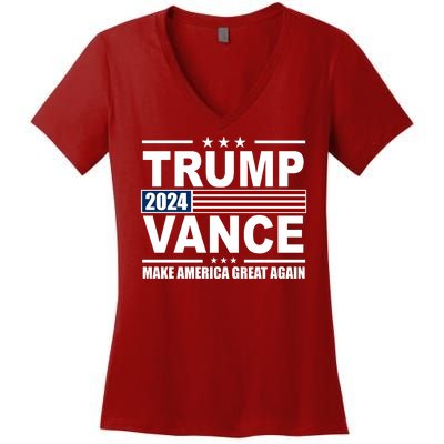 Trump Vance 2024 Make America Great Again Women's V-Neck T-Shirt