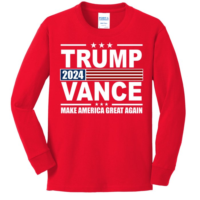 Trump Vance 2024 Make America Great Again Kids Long Sleeve Shirt