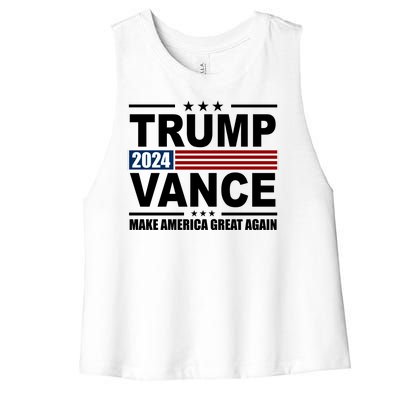 Trump Vance 2024 Make America Great Again Women's Racerback Cropped Tank