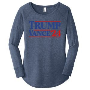 Trump Vance 2024 Donald Trump J D Vance For President Gift Women's Perfect Tri Tunic Long Sleeve Shirt