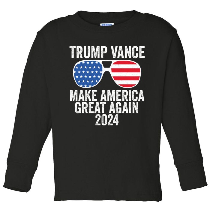 Trump Vance 2024 Make America Great Again Trump 2024 Toddler Long Sleeve Shirt