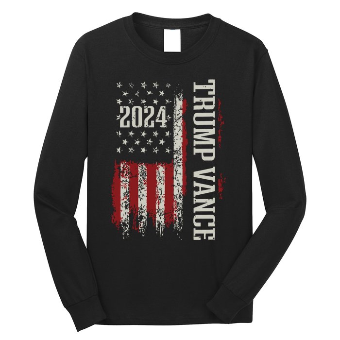 Trump Vance 2024 President Trump Supporter Reelection Long Sleeve Shirt