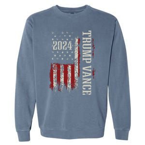 Trump Vance 2024 President Trump Supporter Reelection Garment-Dyed Sweatshirt