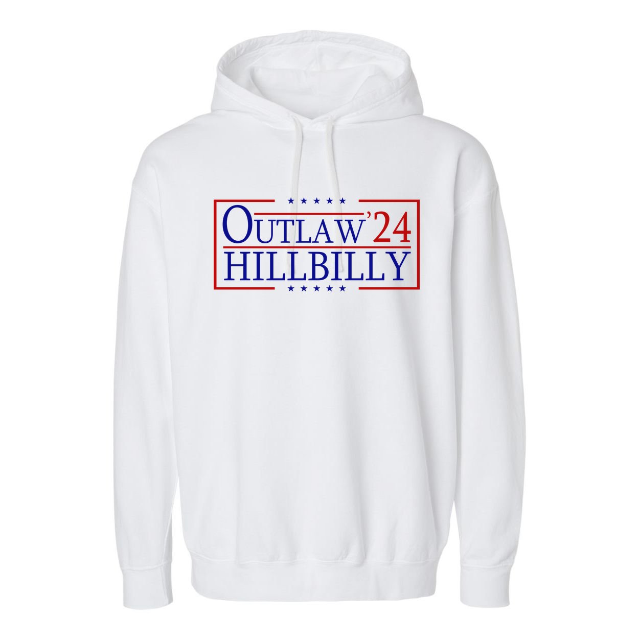 Trump Vance 24 Outlaw Hillbilly Us Flag Vintage Garment-Dyed Fleece Hoodie
