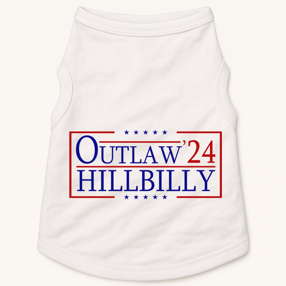 Trump Vance 24 Outlaw Hillbilly Us Flag Vintage Doggie Tank