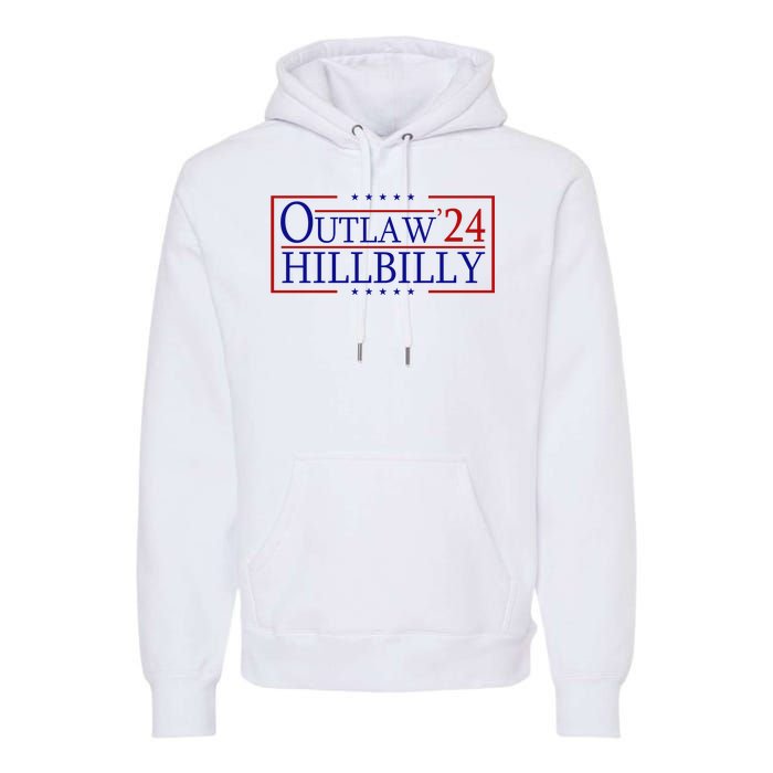 Trump Vance 24 Outlaw Hillbilly Us Flag Vintage Premium Hoodie