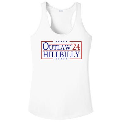 Trump Vance 24 Outlaw Hillbilly Us Flag Vintage Ladies PosiCharge Competitor Racerback Tank