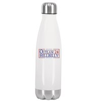 Trump Vance 24 Outlaw Hillbilly Us Flag Vintage Stainless Steel Insulated Water Bottle