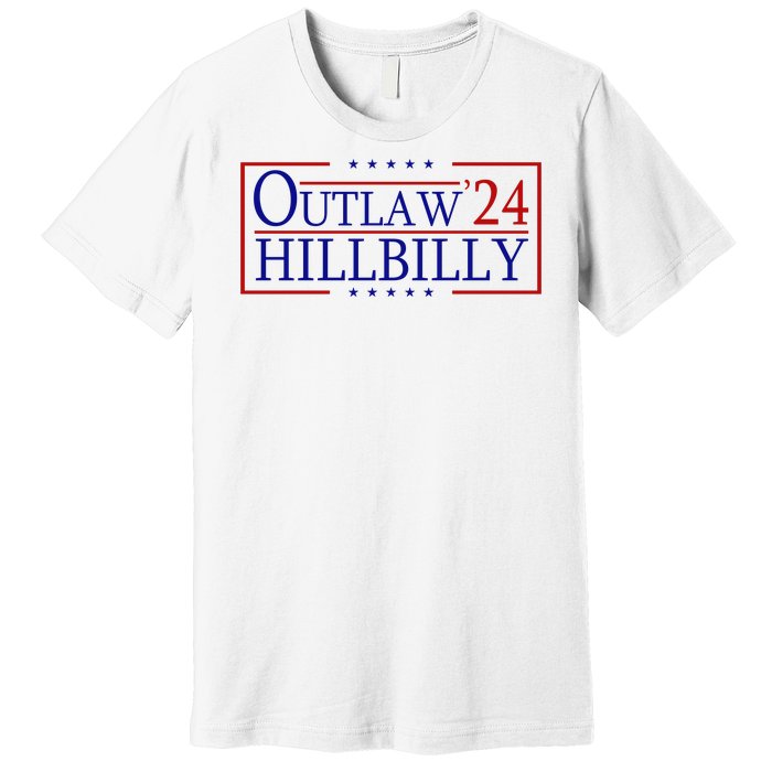 Trump Vance 24 Outlaw Hillbilly Us Flag Vintage Premium T-Shirt