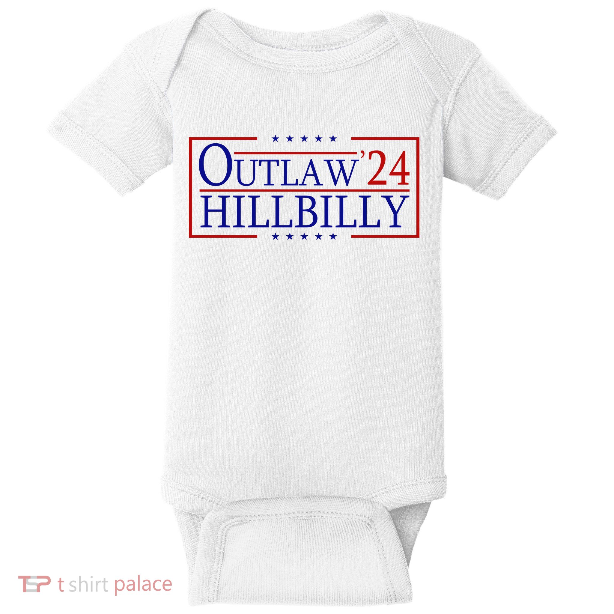 Trump Vance 24 Outlaw Hillbilly Us Flag Vintage Baby Bodysuit