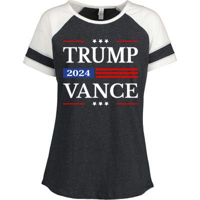 Trump Vance 2024 Donald Trump 2024 President Jd Vance J D Great Gift Enza Ladies Jersey Colorblock Tee