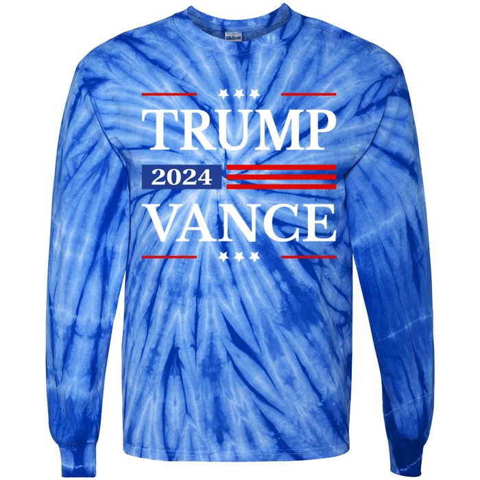 Trump Vance 2024 Donald Trump 2024 President Jd Vance J D Great Gift Tie-Dye Long Sleeve Shirt