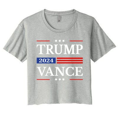 Trump Vance 2024 Donald Trump 2024 President Jd Vance J D Great Gift Women's Crop Top Tee