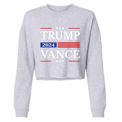 Trump Vance 2024 Donald Trump 2024 President Jd Vance J D Great Gift Cropped Pullover Crew