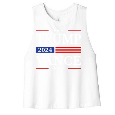 Trump Vance 2024 Donald Trump 2024 President Jd Vance J D Great Gift Women's Racerback Cropped Tank