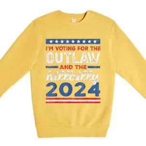 Trump Vance 2024 Donald Trump J.D. Vance Outlaw Hillbilly Premium Crewneck Sweatshirt