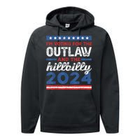 Trump Vance 2024 Donald Trump J.D. Vance Outlaw Hillbilly Performance Fleece Hoodie