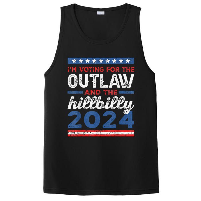 Trump Vance 2024 Donald Trump J.D. Vance Outlaw Hillbilly PosiCharge Competitor Tank