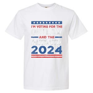 Trump Vance 2024 Donald Trump J.D. Vance Outlaw Hillbilly Garment-Dyed Heavyweight T-Shirt