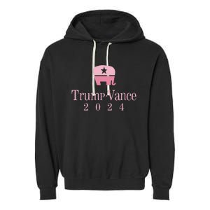 Trump Vance 2024 Elephant Jd Vance Donald Trump Women Garment-Dyed Fleece Hoodie