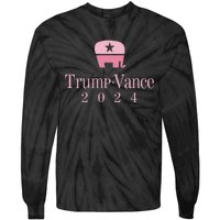 Trump Vance 2024 Elephant Jd Vance Donald Trump Women Tie-Dye Long Sleeve Shirt