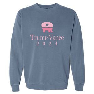 Trump Vance 2024 Elephant Jd Vance Donald Trump Women Garment-Dyed Sweatshirt