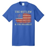 Trump Vance 2024 Donald Trump J D Vance Outlaw And Hillbilly Gift Tall T-Shirt