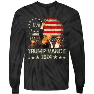 Trump Vance 2024 Donald Trump J.D. Vance Take America Back Tie-Dye Long Sleeve Shirt