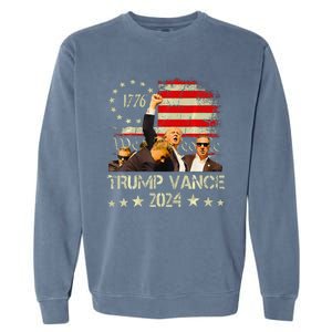 Trump Vance 2024 Donald Trump J.D. Vance Take America Back Garment-Dyed Sweatshirt